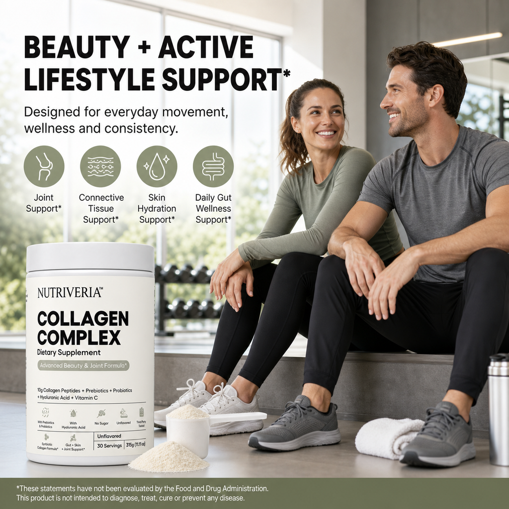 Collagen Peptides Powder, 10g Per Serving, Hyaluronic Acid, Vitamin C, Prebiotics & Probiotic Ingredients, 30 Servings, Skin, Hair, Nails & Joint Support